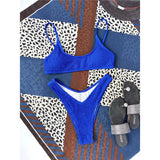 New Sexy Wrinkled Crinkled Bikini Female Swimsuit Women Swimwear Two-Pieces Bikini Set Mid Waist Bather Bathing Suit Swim V3032P