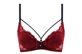 Summer Christmas Lingerie Set Red Lace Bra Lightweight Low Back Support Comfort Bralette Pure Desire AU Sizes MOYISU Sexy Tushy