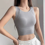 Women's Professional Shock-Absorbing Yoga Sports Vest One-Piece Gathering Sports Bra Running Collection with Breast Support