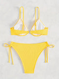 ZTVitality Solid Underwire Sexy Bikini 2025 New Arrival Biquini Padded Push Up Bandage Swimsuit Women Swimwear Summer Beachwear