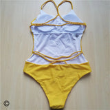 7 Colors 2025 Braided Strap Cross Back Sexy One Piece Swimsuit Women Swimwear Female Bather Bathing Suit Swim Lady V127