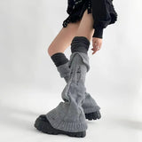 New Japanese Lolita Sweet Girl Leg Warmer Knit Socks Wool Ball Knitted Foot Cover Women Autumn Winter Heap Heap Socks