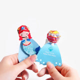 Princess Snow White Superhero Lollipop Decoration Cards for Kids Boy Girls Birthday Party Gift Cake Accessories Candy Packaging