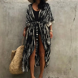17 Colors Leopard Printed Colorful With Belt Tunic Cover-ups Beach Dress Beach Wear Beachwear Female Women Beach Cover Up V4510L