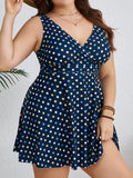 VigoJany 2026 Sexy Print 2 Piece Plus Size Tankini Set Women Strapped Curvy Dress Swimsuit Brazilian Beach Lady Big Bathing Suit