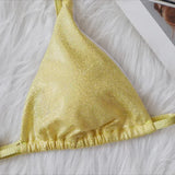 2 Colors Sexy Bikini Women Shiny Fabric Crystal Diamond G-string Swimwear Swimsuit Bikinis Set Bathing Suit Bikini Luxe Female