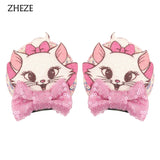 Christmas 2.8"Mouse Ears Hair Clips For Children Sequins Bow Hairpins Girls Festival Party DIY Hair Accessories