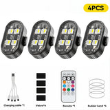 RGB LED Motorcycle Strobe light Car LED Flash Rechargeable Wireless Light Aircraft Airplane Helicopter Warning Lights Accessorie