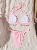 2026 Halter Luxury Rhinestones Diamond Bikini Female Swimsuit Women Swimwear Two-pieces Bikini Set Bather Bathing Suit Swim Lady