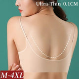 Ultra-thin Tube Tops Push Up Bras For Women Ice Silk Underwear Small Cup Sexy Lingerie Anti Droop Seamless Bras Summer Top