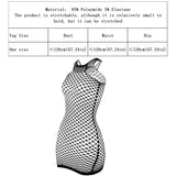Fishnet Women Sexy Beach Cover Up Dress Women Stretch See Through Sleeveless without Bikini Swimsuit Cover up Mini Beachwea