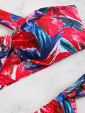 2025 Printed One Shoulder Bikini Women Sexy Swimwear Female Thong Swimsuit Bathers Bathing Swimming Swim Suit Beachwear Summer