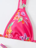 2025 Strappy Bikini Brazilian Printed Swimsuit Women Sexy Padded Swimwear Female Bathers Bathing Swimming Swim Suit Beachwear