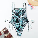 2026 Floral String One Piece Swimsuit Backless Sexy Swimwear Women Bathing Suit Female Swimming Summer Beachwear Bodysuit