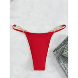 Diamond Extreme Mini Micro Thong Bikini Women Swimwear Female Swimsuit Two-Pieces Bikini Set Bather Bathing Suit Swim Lady V4329