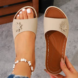Lightweight Wedges Slippers Women 2025 Summer Flower Decor Thick Sole Sandals Woman Plus Size 36-43 Platform Beach Flip Flops