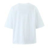 Foridol Papaya Print Fruit T-shirt Women Summer Loose Casual Shirts Blusa Half Sleeve White Spring Summer Shirt 2025 Blouse
