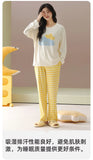 Pure cotton pajamas for women, long-sleeved trousers, can be worn outside, pure cotton home clothes, Class A antibacterial 100%