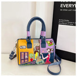 PU New Personality Stylish Shoulder Bags Design Patchwork Zipper 2025 Hot Sale Women's Bags Retro High Quality Women's Bags