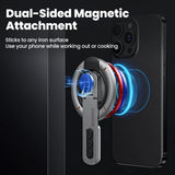 Double-sided Magnetic Phone Holder Rotating Desk Mobile Phone Stand For iPhone 17 16 MagSafe MultiFunction Finger Ring Bracket