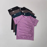 Women's Slimming Yoga Sports T-Shirt Quick Drying Breathable Summer New Fitness Short-Sleeved Yoga Fitness Wear