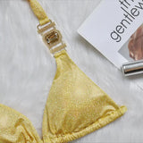 2 Colors Sexy Bikini Women Luxury Crystal Diamond Shining Fabric Swimwear Swimsuit Bikinis Set Bathing Suit Beach Bikini Female