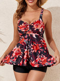 Printed Tankini Set 2026 Padded Floral Swimsuit Women Strappy Swimwear Female Beach Dress Bathers Bathing Swimming Swim Suit XL