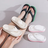 Woman Beach Flip Flops Fashion Summer Shoes 2025 Trend Girls Platform Sandals Soft EVA Non-slip Female Indoor Outdoor Slippers