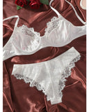 Toucheart Sexy Underwear Intimate Push Up Bra Exotic Sets Bra Set Lace Panties for Women Mesh Patchwork Sexy Lingerie Suit Women