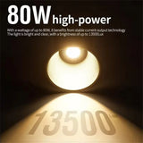 ZU80 COB Photo Studio Light Bi-Color 2500K-8500K LED Video Light CRI95+ TLCI97+ Photography Fill Lighting with Diffuser