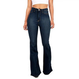 High Waisted Flared Jeans Bell Bottom Jeans for Women Stretchy Bootcut Denim Trousers Women Casual Wide Leg Denim Flared Pants