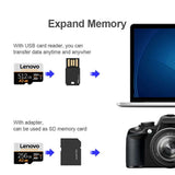 Lenovo Compact SD Cards Memory Card Micro TF SD TF Cards 1TB 64GB 256GB Backup Ready Proof HD V10 for Mobile / Nintendo Switch