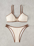 ZTVitality Mid Waist Bikini Women Swimsuit Two-Piece Bathing Suit 2026 New Padded Bra Push Up Swimwear Summer Beachwear Biquini