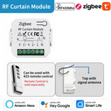 TNCE Tuya Curtain Switch module wifi zigbee rf433mhz, Roller Blinds Shutter Motor breaker, Smart Control Voice Alexa Google Home