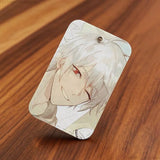 Game Mystic Messenger Rectangle Card Case Keychain Access Card Bag Key Tag Ring Leather Card Holder Key Ring Access