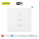 LoraTap Tuya Smart Life WiFi Curtains Blinds Switch Roller Shutters Motor Switch Backlight Style Google Home Alexa Voice Control