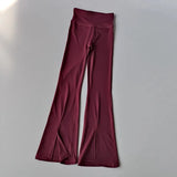 Women's High-Waisted Slim Fit Micro Flared Yoga Pants Sports Tight Wide Leg Trousers Comfortable No Awkward Lines
