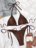 Sexy Micro Bikini 2025 Criss Cross Swimwear Bandage Woman Swimsuit Female Thong Bikinis Set 2 Piece Women Bathing Suit Beachwear