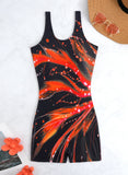 2026 Sporty Printed Slim Swimsuit Women One Piece Vintage Swimwear Female Sexy Bathers Bathing Swimming Swim Suit Beachwear XXL