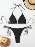Triangle Halter Thong Bikinis 2026 Women Sexy Swimsuit Dot String Swimwear Female Bathers Bathing Swimming Swim Suit Beachwear