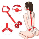 Cosplay Sex Leather Bondage Kit BDSM Restraints Fetish Erotic Sex Toys Couples Women Bandage Slave Collars  Handcuffs Adult Game