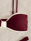 ZTVitality Sexy Patchwork Bikinis Push Up Bikini 2026 New Arrival Padded Bra Mid Waist Swimsuit Women Swimwear Summer Beachwear