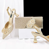 Doershow Lastest Italian Design Fashion Style Ladies Shoes with Matching Bag Set 2026 Nigerian Shoes and Bag Set!  HJ1-1