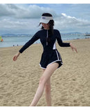 Hot Selling Swimsuit for Women, Summer Long Sleeved Jumpsuit for Girls Sexy Hot Spring Swimsuit, Concealing Flesh and Slimming