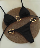 Sexy Halter Micro Bikini 2025 Women Swimsuit Solid Swimwear Thong Bikinis Set Brazilian Beach Wear Bathing Suit Biquini Female