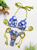 Sexy Braiding rope Bandage Solid Bikini Set Women Swimsuit  Pit strip fabric Triangle Swimwear Bathing Suit Brazilian Biquinis