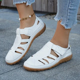 Women Casual Sandals Summer  Hollow Flat Sandals Comfortable Round Head Closed Toe Beach Shoes Sandalias De Mujer