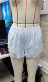 Summer Women Satin Shorts Lace Trim Shorts for Daily Casual Lounge Short Pants