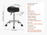 SucceBuy Saddle Stool with Wheel Ergonomic Swivel Chair