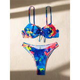 Colorful Printed Underwired Brazilian Bikini Female Swimsuit Women Swimwear Two-pieces Bikini set Bather Bathing Suit Swim K5340